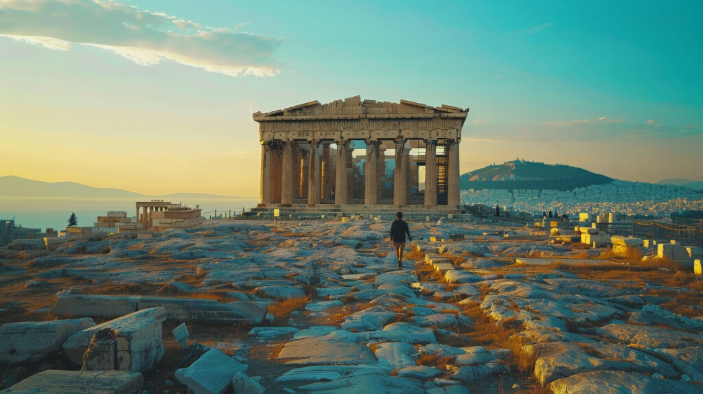 Historical ruins of Thessaloniki, Greece, including the Rotunda and Arch of Galerius, showcasing ancient architecture and remnants of the city’s past