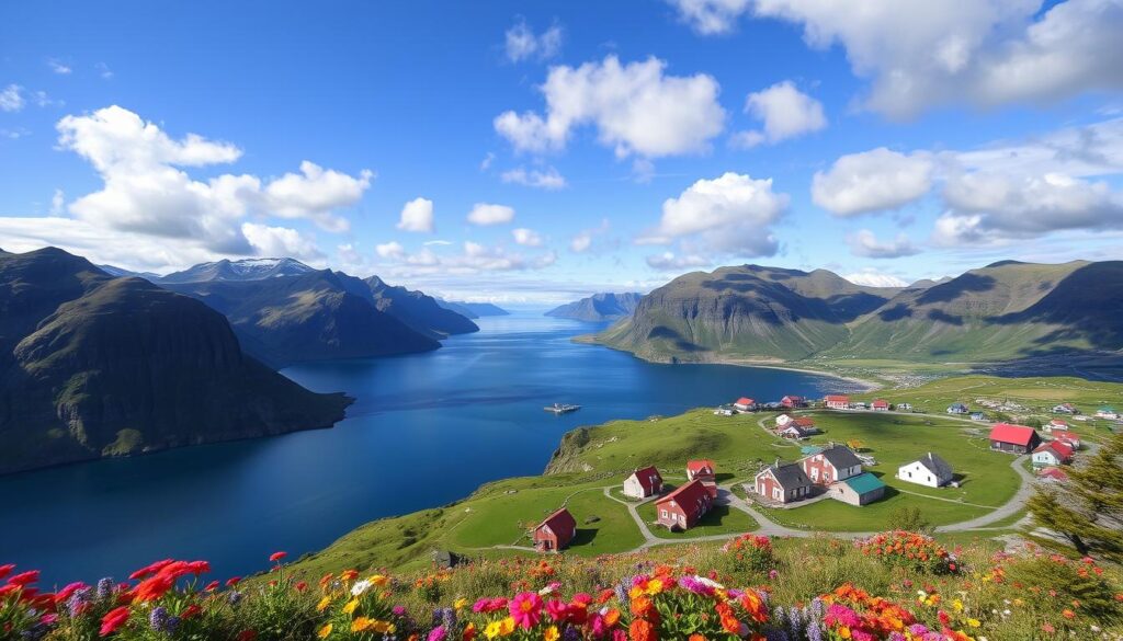 Stunning remote landscape of Iceland, featuring rugged terrain, snow-capped mountains, and vast, open spaces