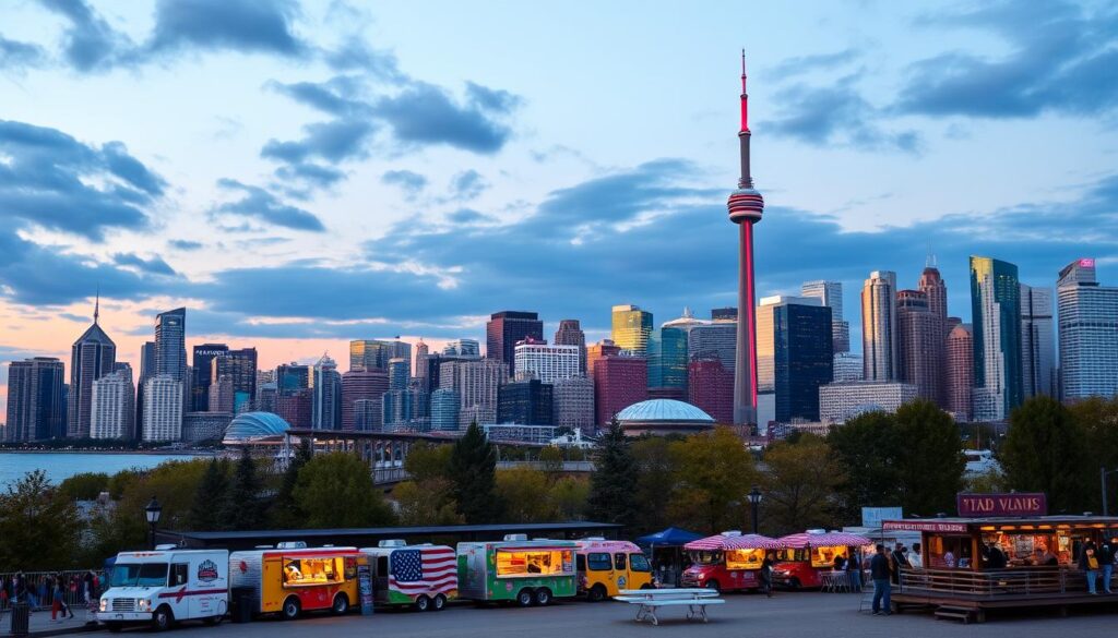 Cityscape of Toronto showcasing the skyline and CN Tower