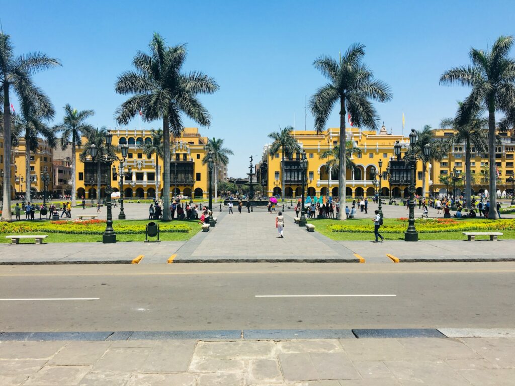 Panoramic view of Lima, Peru showcasing modern and historical architecture