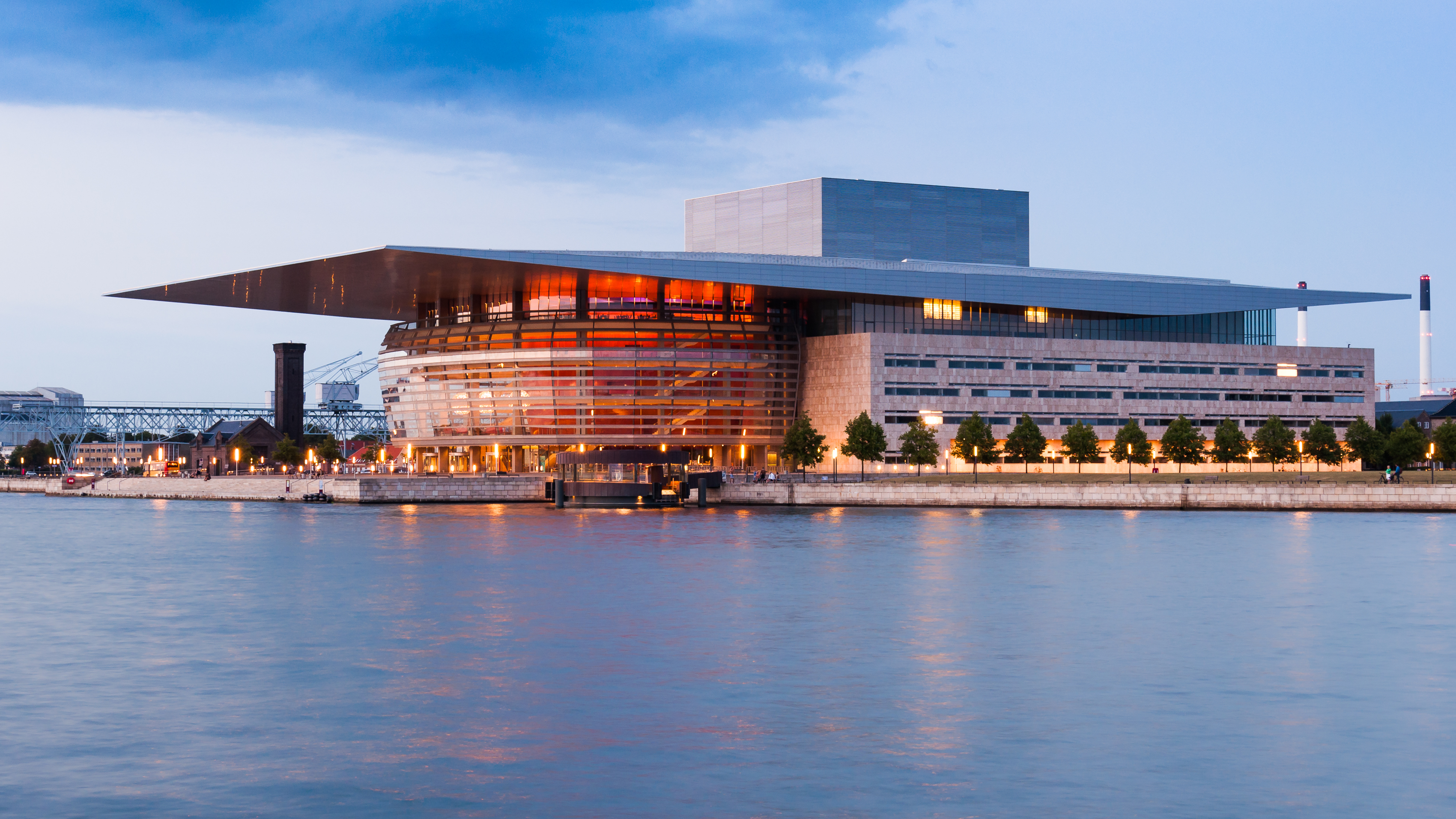 Copenhagen Opera House at sunset