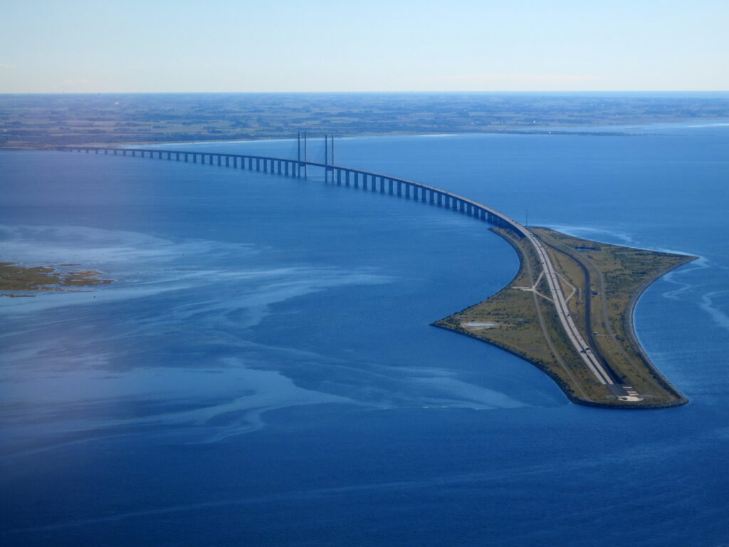 Øresund Bridge aerial view