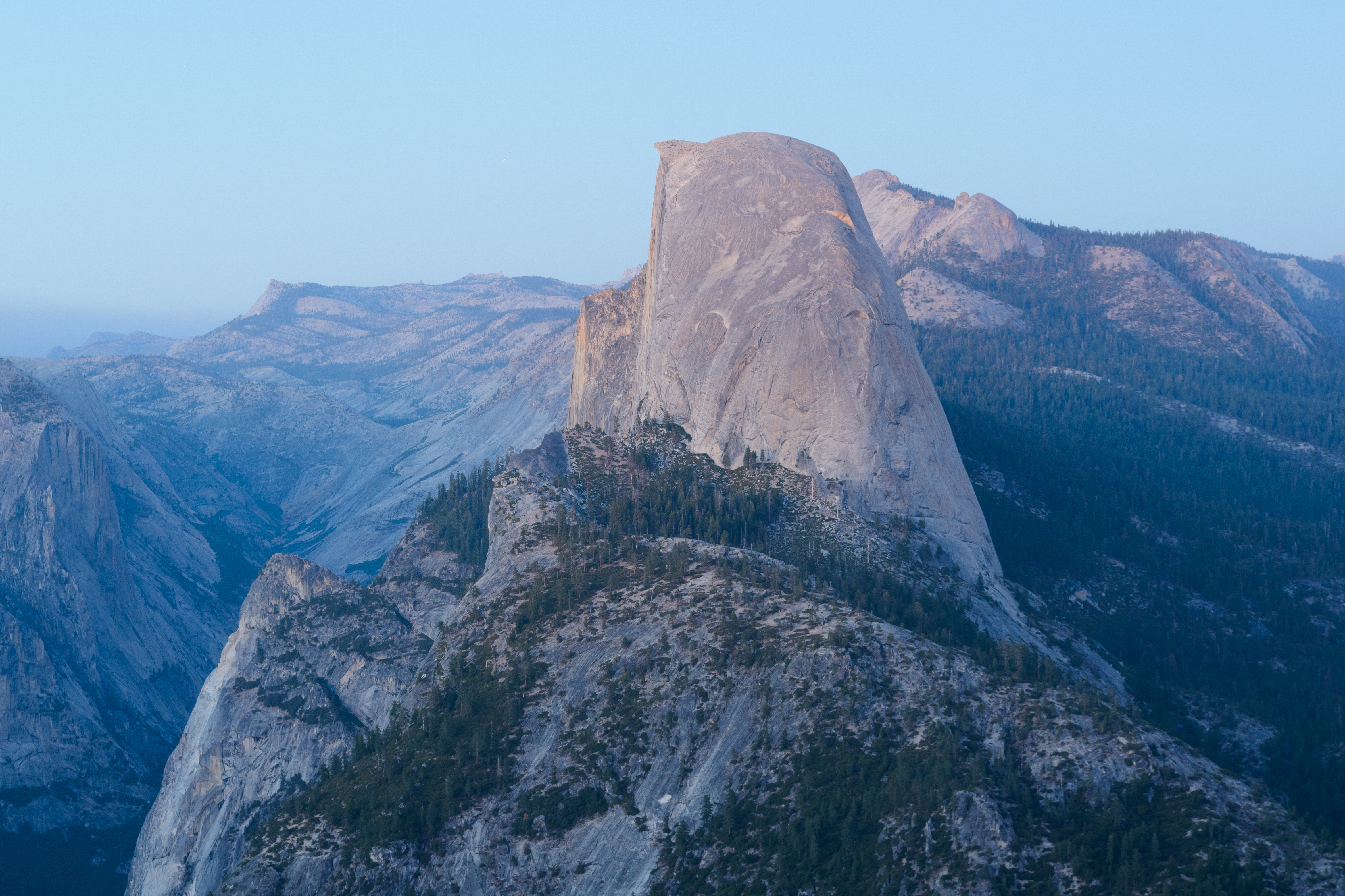 Washburn Point in Yosemite, offering panoramic views of Half Dome, Nevada Fall, and the surrounding wilderness