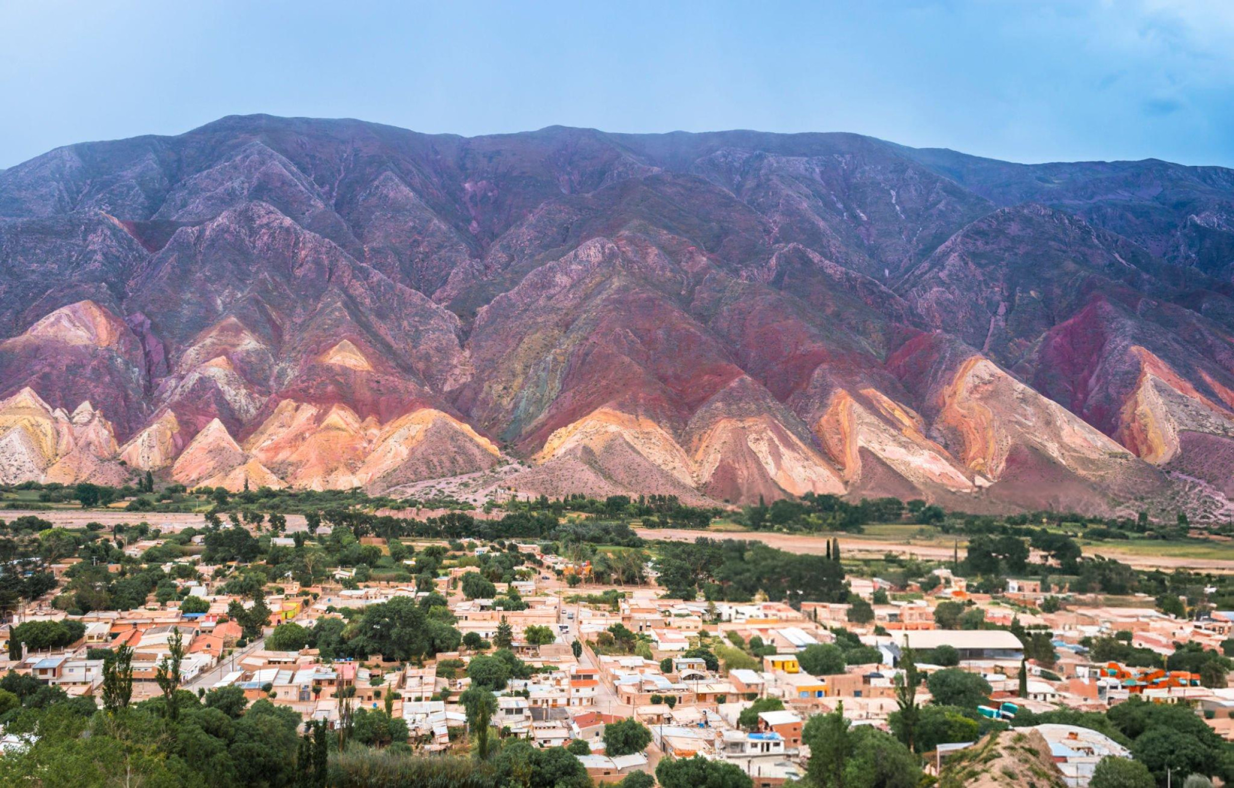 Panoramic view of El Hornocal with its colorful mountains and expansive skies