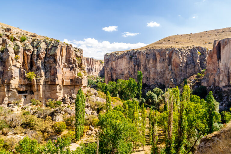 Panoramic view on Ihlara Valley in Cappadocia